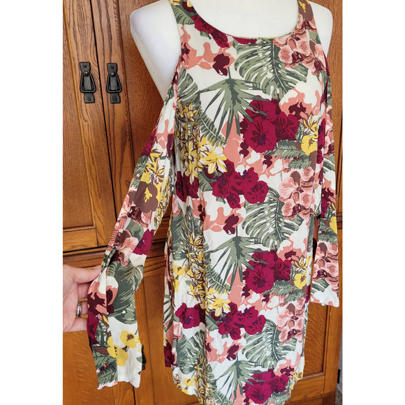 World Market Women's Tropical Tie‎ Front Floral Sleeveless Dress. Size S/M - Picture 6 of 10